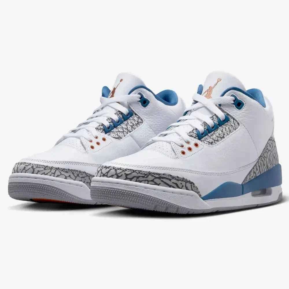Tênis Air Jordan 3 Wizards True Blue and Copper