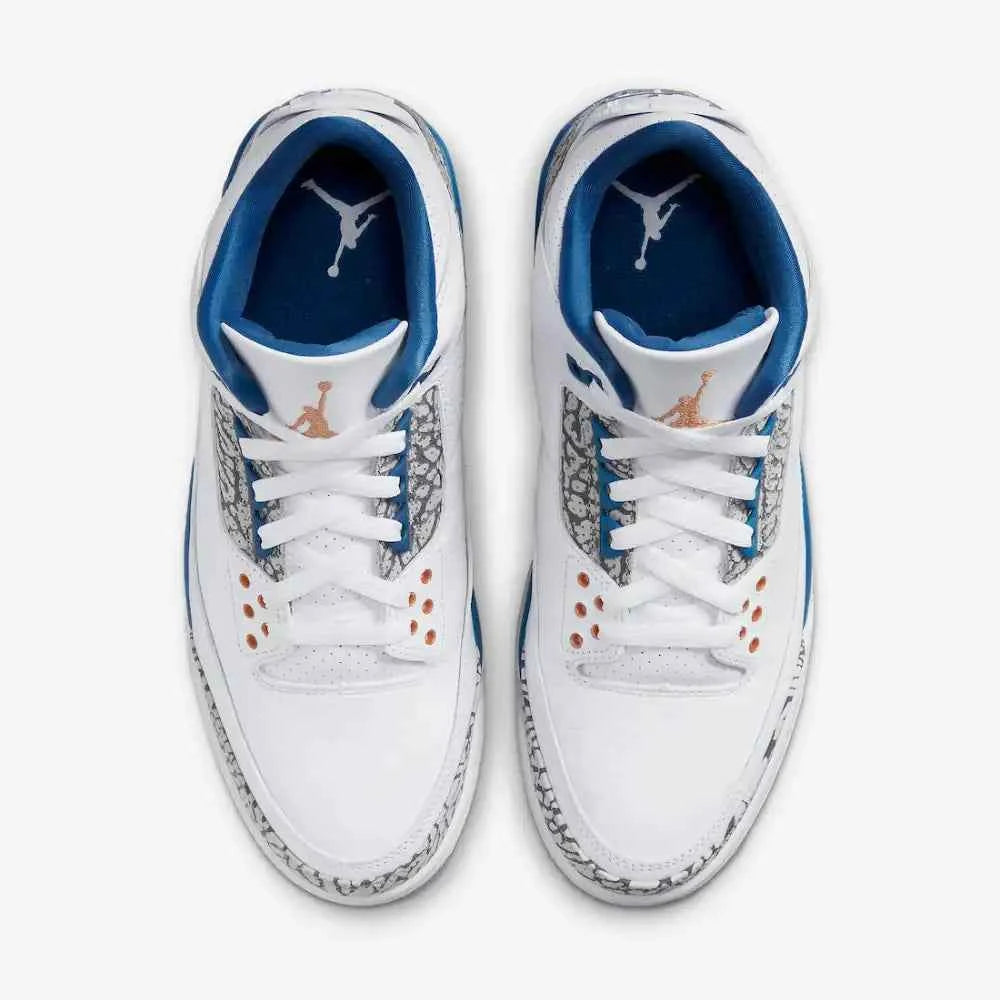 Tênis Air Jordan 3 Wizards True Blue and Copper