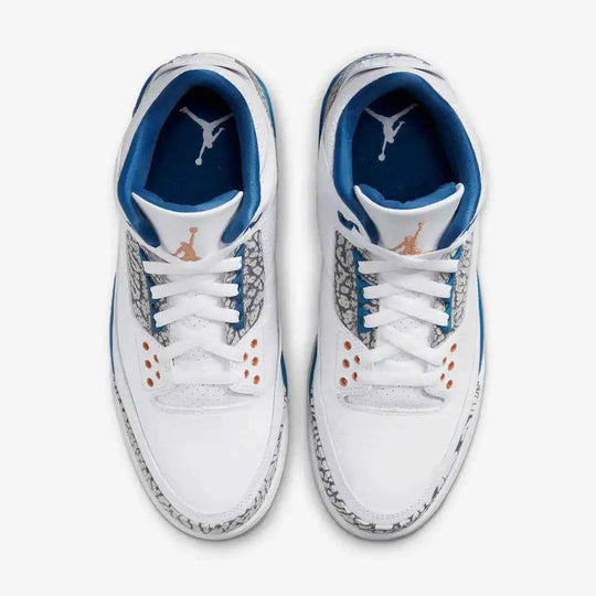 Tênis Air Jordan 3 Wizards True Blue and Copper
