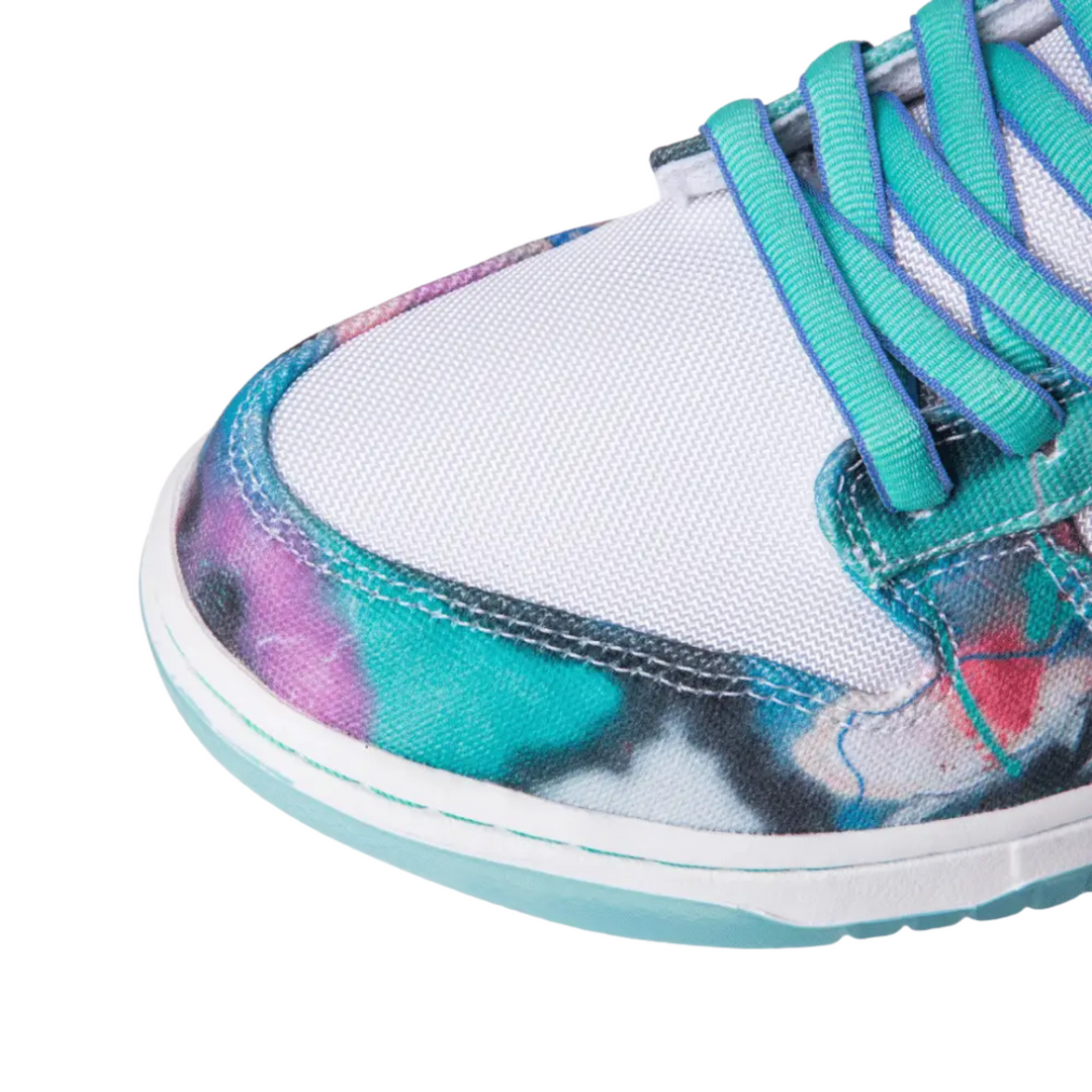 Tênis Nike SB Dunk Low x Futura Laboratories White and Geode Teal - Legranee