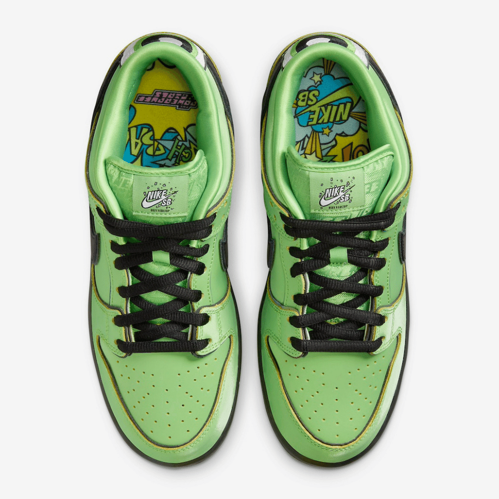 Tênis Nike SB Dunk Low The Powerpuff Girls Buttercup