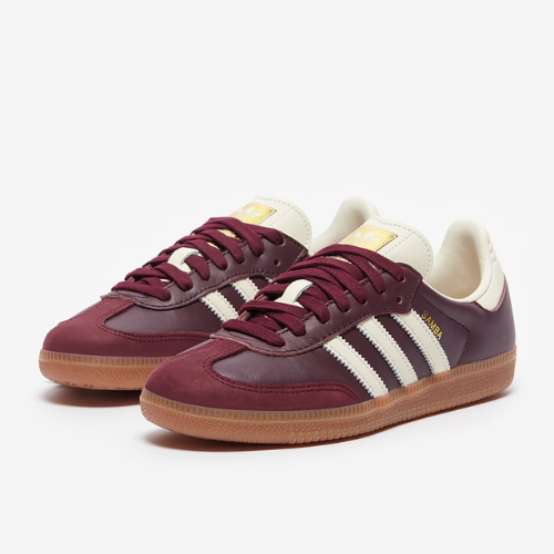 Tênis Adidas Samba OG Maroon Cream White