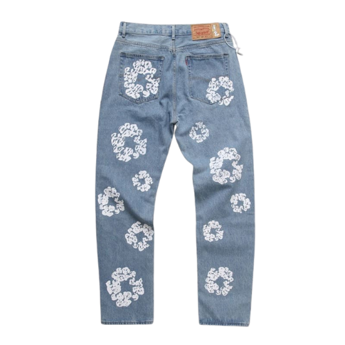 Calça Denim Tears x Levi's Cotton Wreath Jean Ligh Wash
