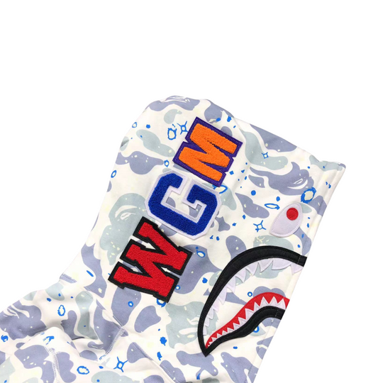 Moletom Bape Shark Wide White Camo
