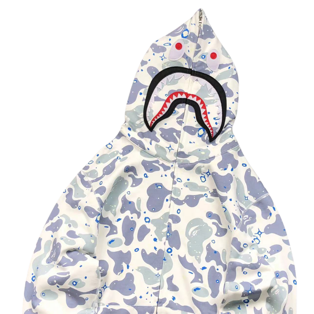 Moletom Bape Shark Wide White Camo